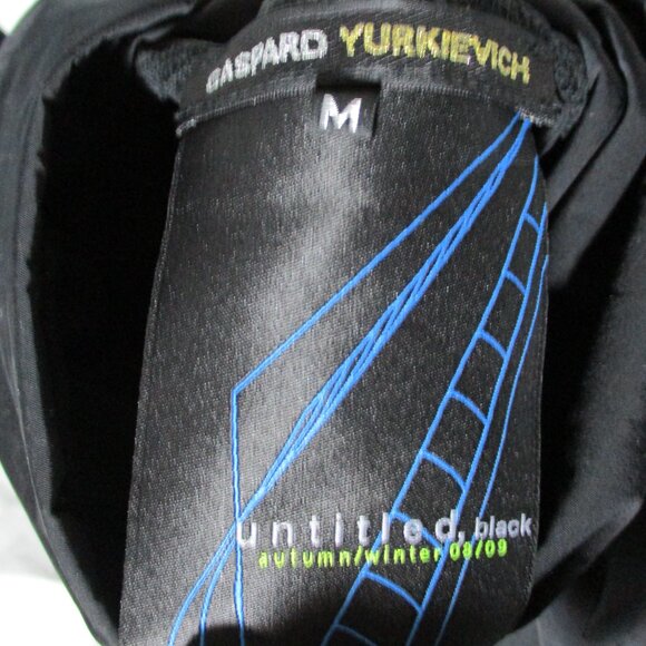 GASPARD YURKIEVICH Turtleneck Top Oversize Signature Logo Parka JACKET M BLACK S - Picture 7 of 7